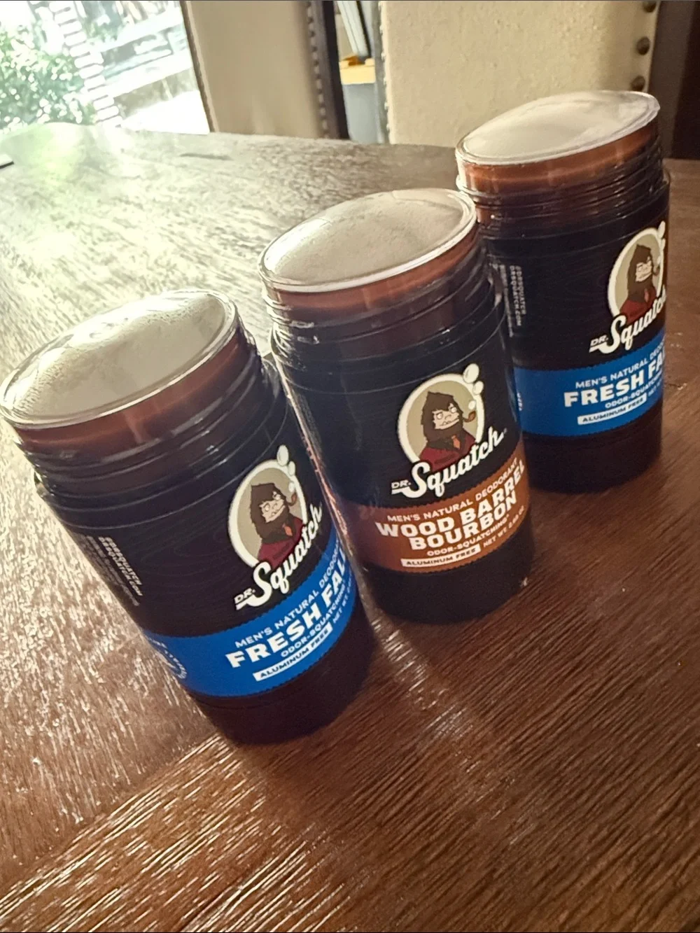 Dr. Squatch Natural Deodorant Trio - Fresh Falls & Wood Barrel Bourbon